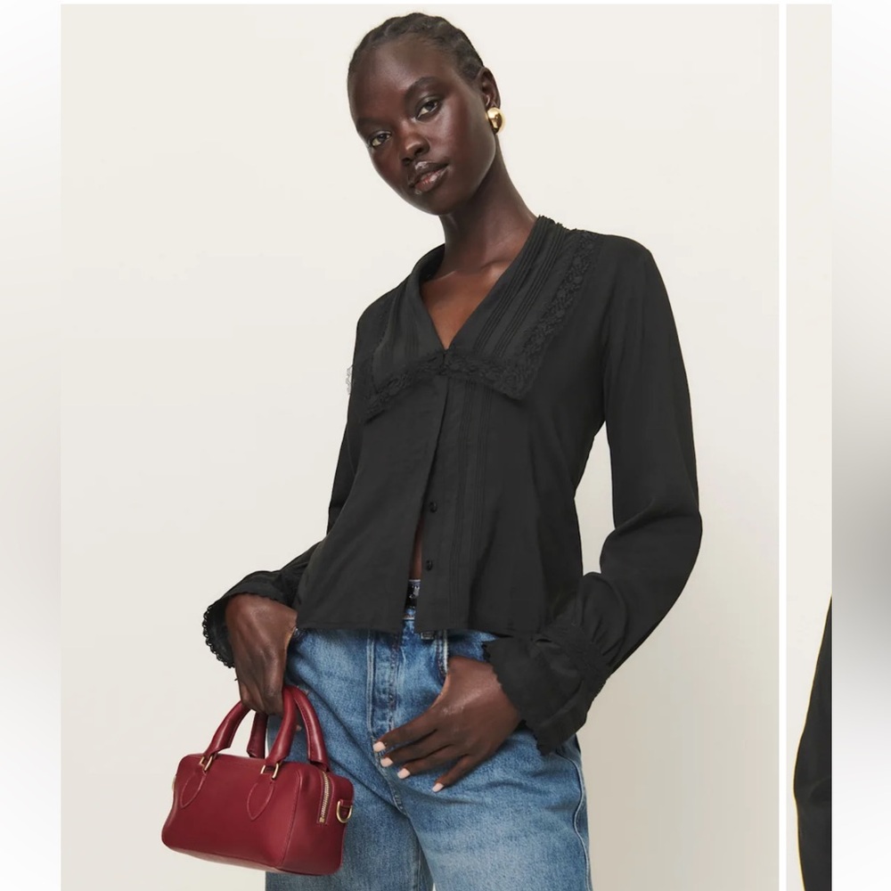 Reformation Vivi Top Black - Size 4